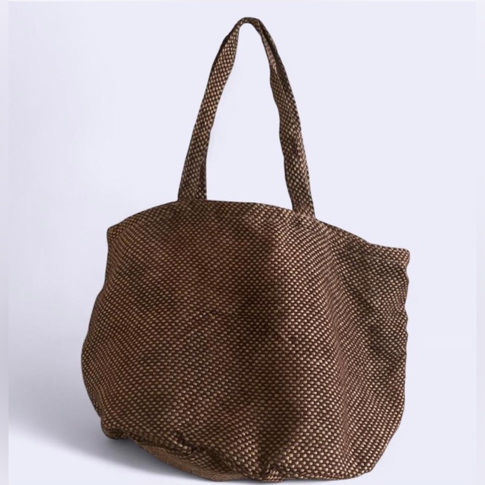 Vtg Brown Tote Shoulder Bag